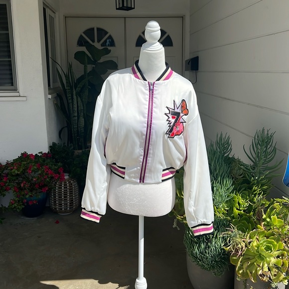 Maje Satin Bomber Jacket - Picture 1 of 14